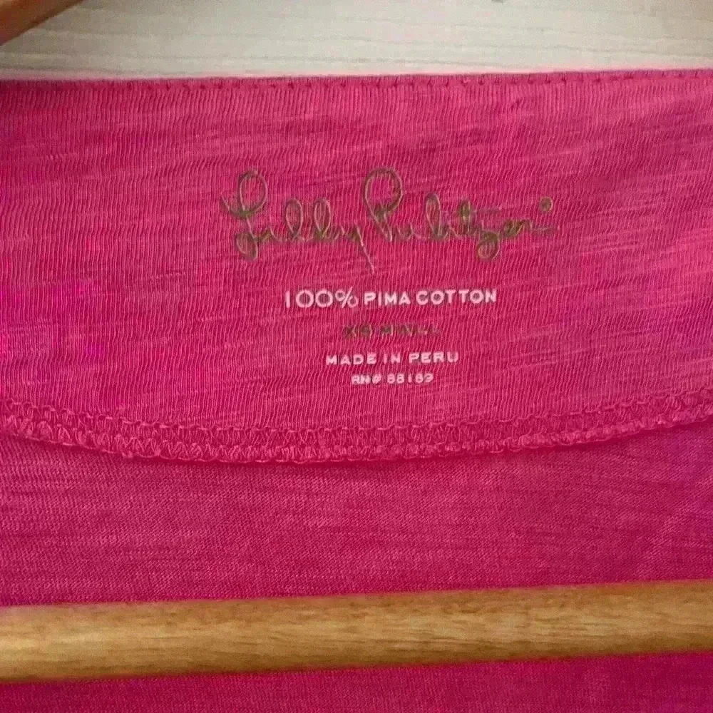 Lilly Pulitzer cassie pima cotton 3/4 sleeve pink  mini dress size xs - Picture 4 of 8